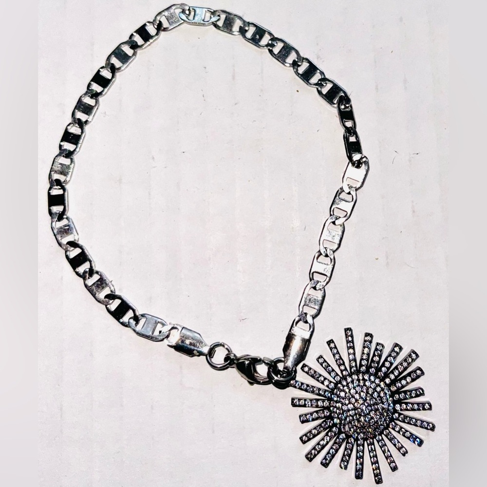 WOMEN’S ANKLE BRACELET,STAINLESS STEEL,COLOR SILVER